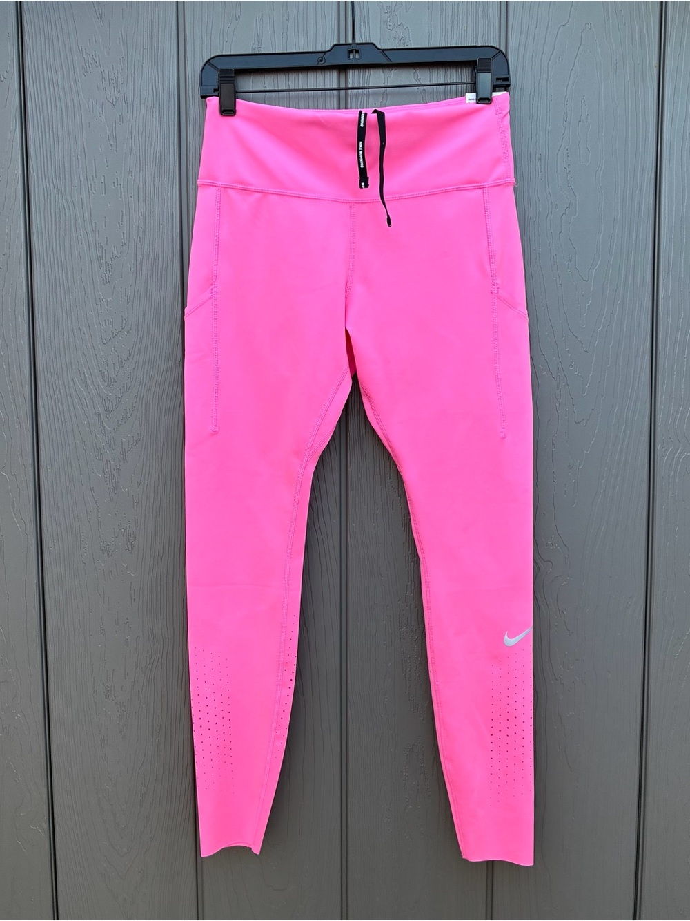 Nike Dri Fit Pink Leggings Mid Rise Full Length Activewear Bimbocore Barbie Larg